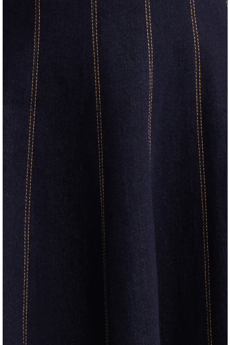 Contrast Stitch Denim Midi Dress, Alternate, color, DENIM