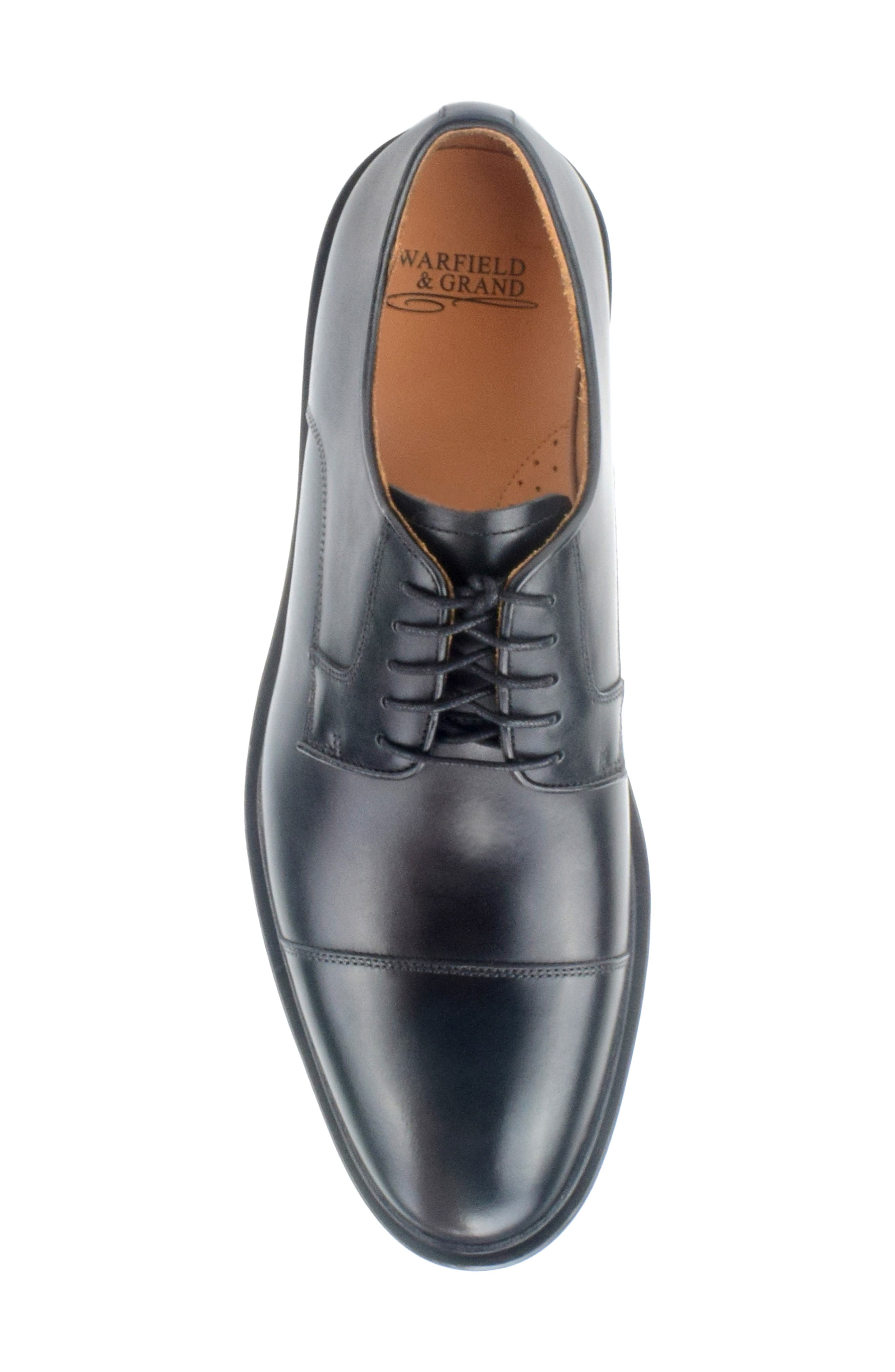 Warfield & Grand Ducasse Cap Toe Derby, Alternate, color, Black