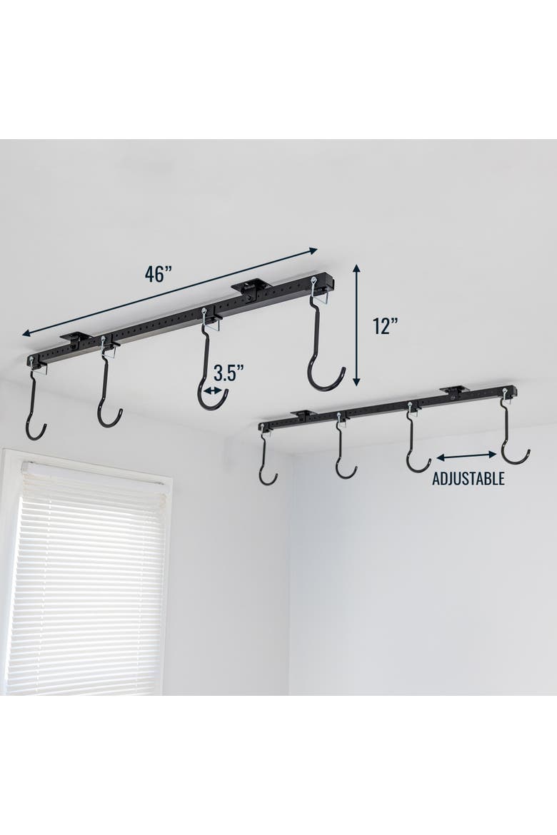 G-Bike Ceiling | Adjustable Ceiling Storage System | Holds up to 8 Bikes, Alternate, color, Black
