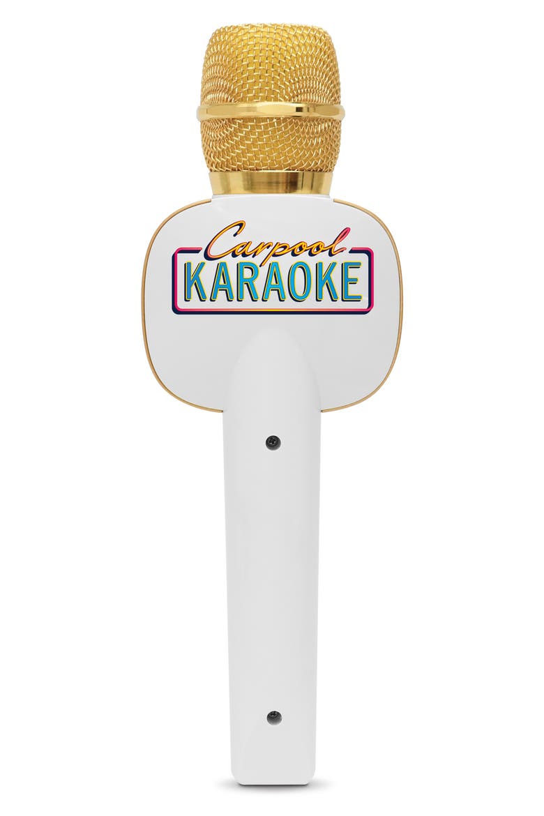 Carpool Karaoke The Mic Bluetooth® Microphone, Alternate, color, WHITE/GOLD