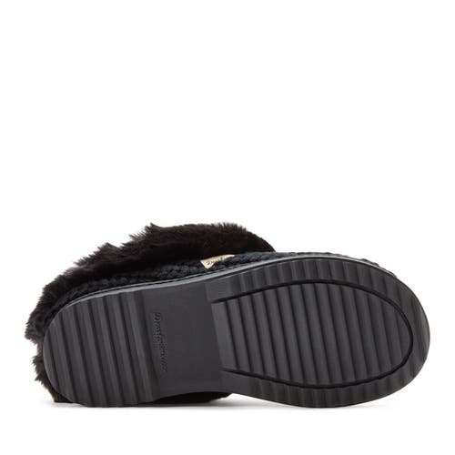 Dearfoams Hannah Festive Knit Clog Slipper In Black