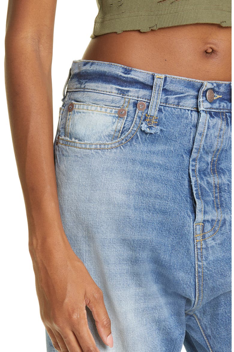 Izzy Drop Crotch Straight Leg Jeans, Alternate, color, IRVING BLUE