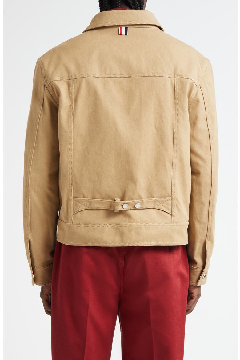 Backstrap Denim Utility Jacket, Alternate, color, KHAKI