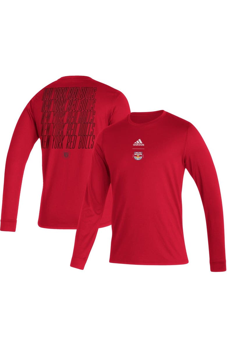 adidas Men's adidas Red New York Red Bulls Club Long Sleeve T-Shirt, Main, color, 