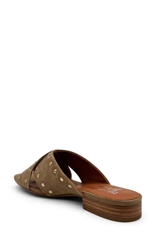 Chelsea Crew Olympia Studded Slide Sandal In Taupe Suede