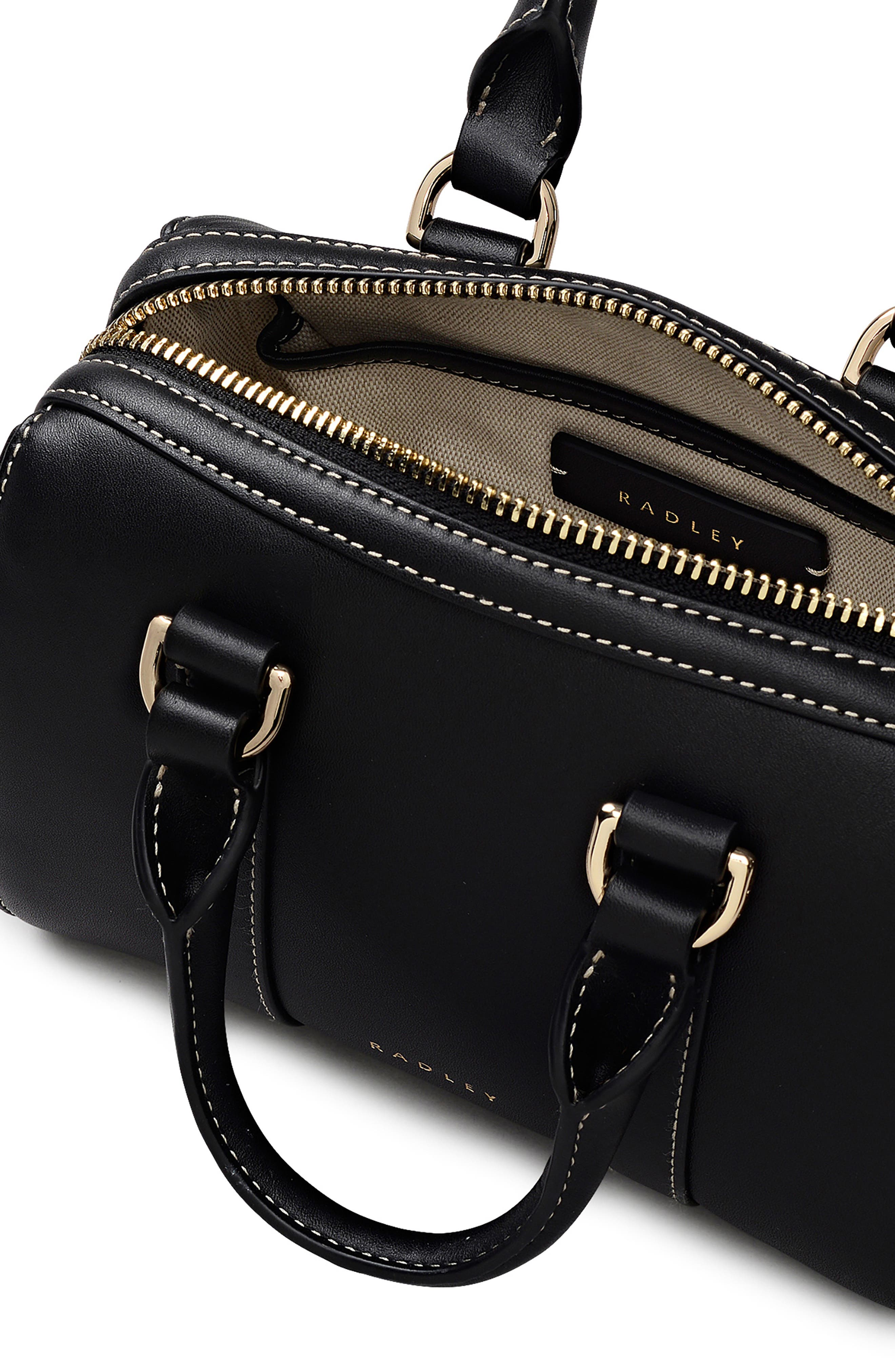Radley Mini Noble Alley Zip Top Handle Bag, Alternate, color, Black