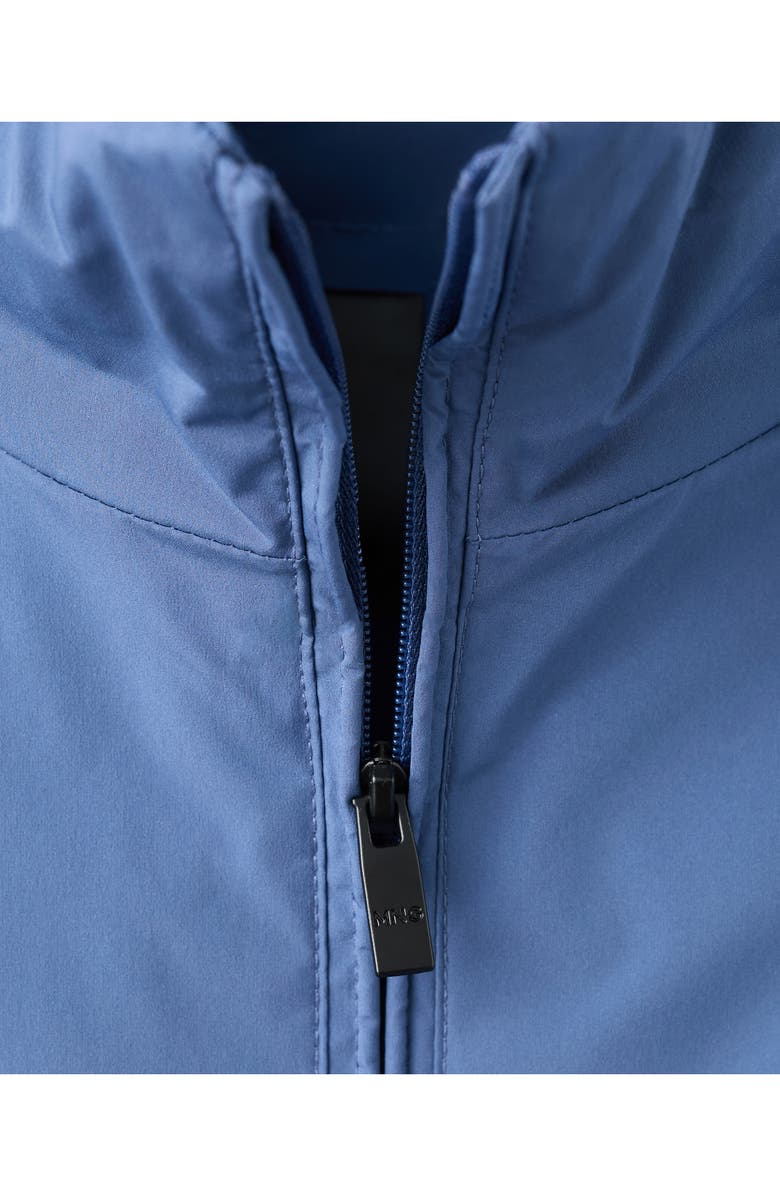 MANGO Waterproof Zip Front Jacket, Alternate, color, Vibrant Blue