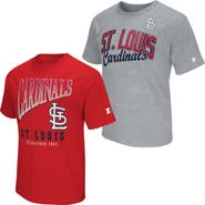 STARTER Men's Starter Red/Heather Gray St. Louis Cardinals Two-Pack T-Shirt Set