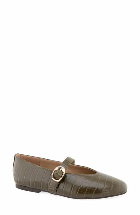 Dannie Croc Embossed Mary Jane Flat