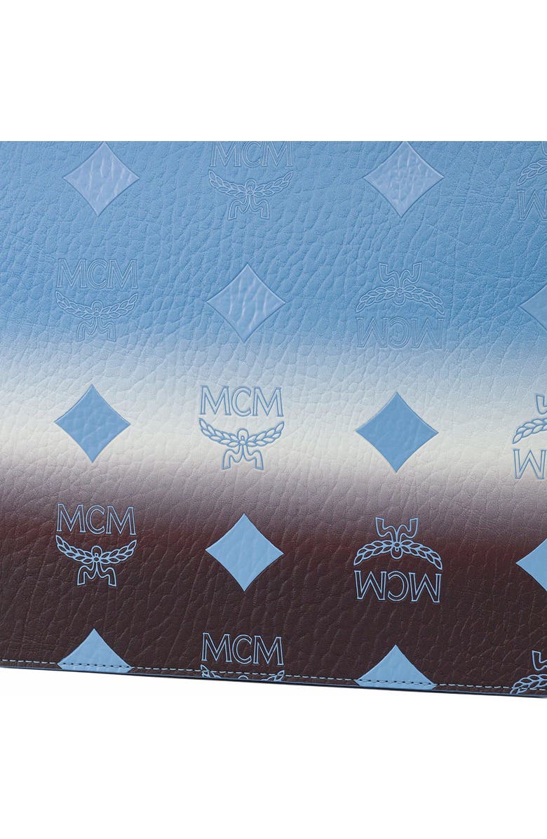 MCM Small Aren Wristlet Pouch in Gradation Visetos, Alternate, color, Della Robbia Blue