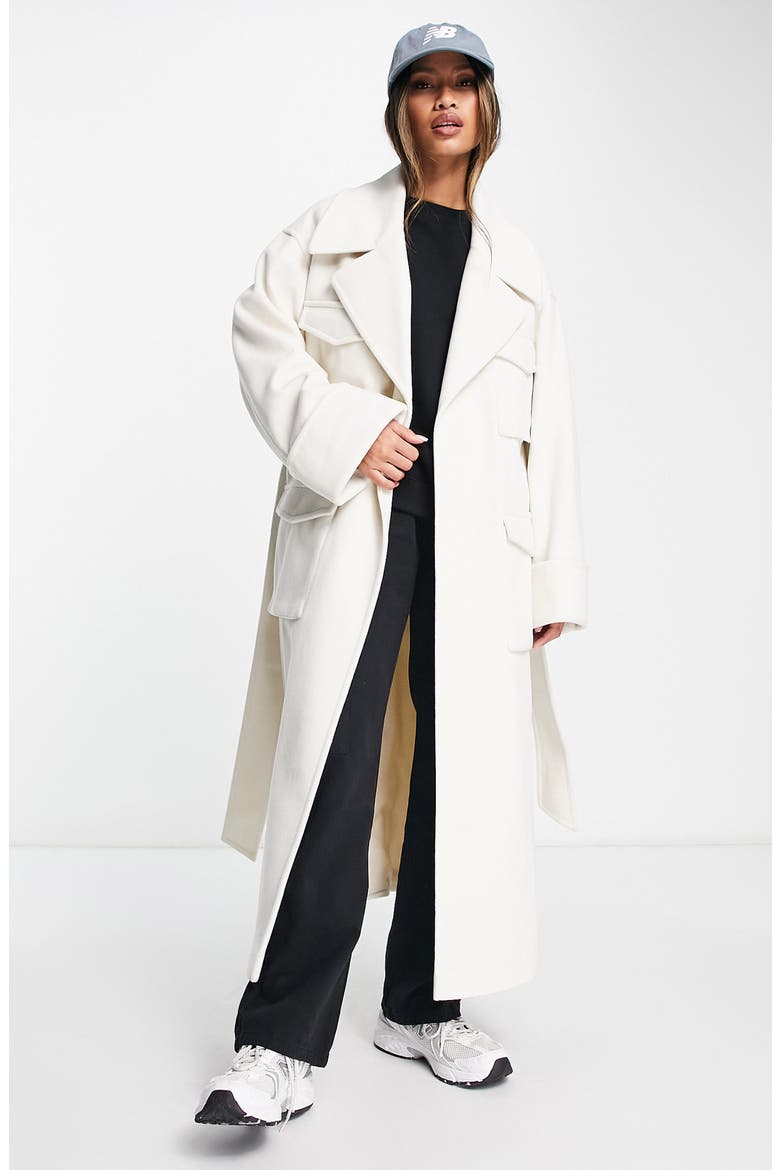 Cargo Pocket Long Coat, Main, color, CAMEL