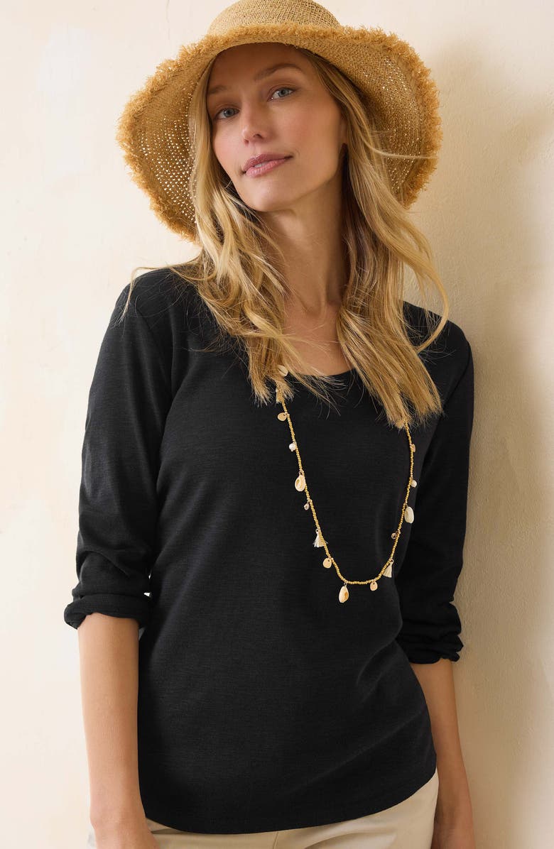 Tommy Bahama Ashby Isles Scoop Neck Cotton T-Shirt, Alternate, color, Black