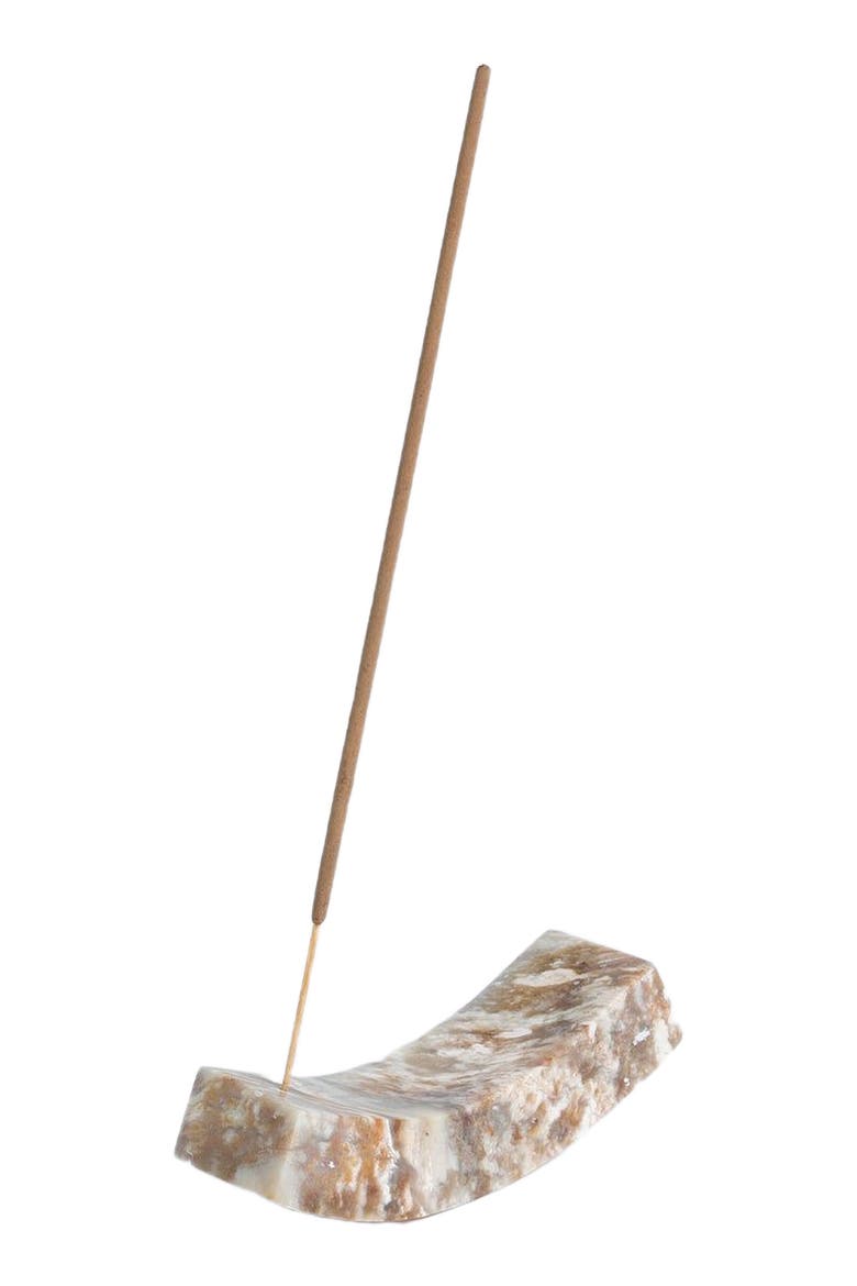 Smile Gemstone Incense Holder, Main, color, Creamy Soapstone