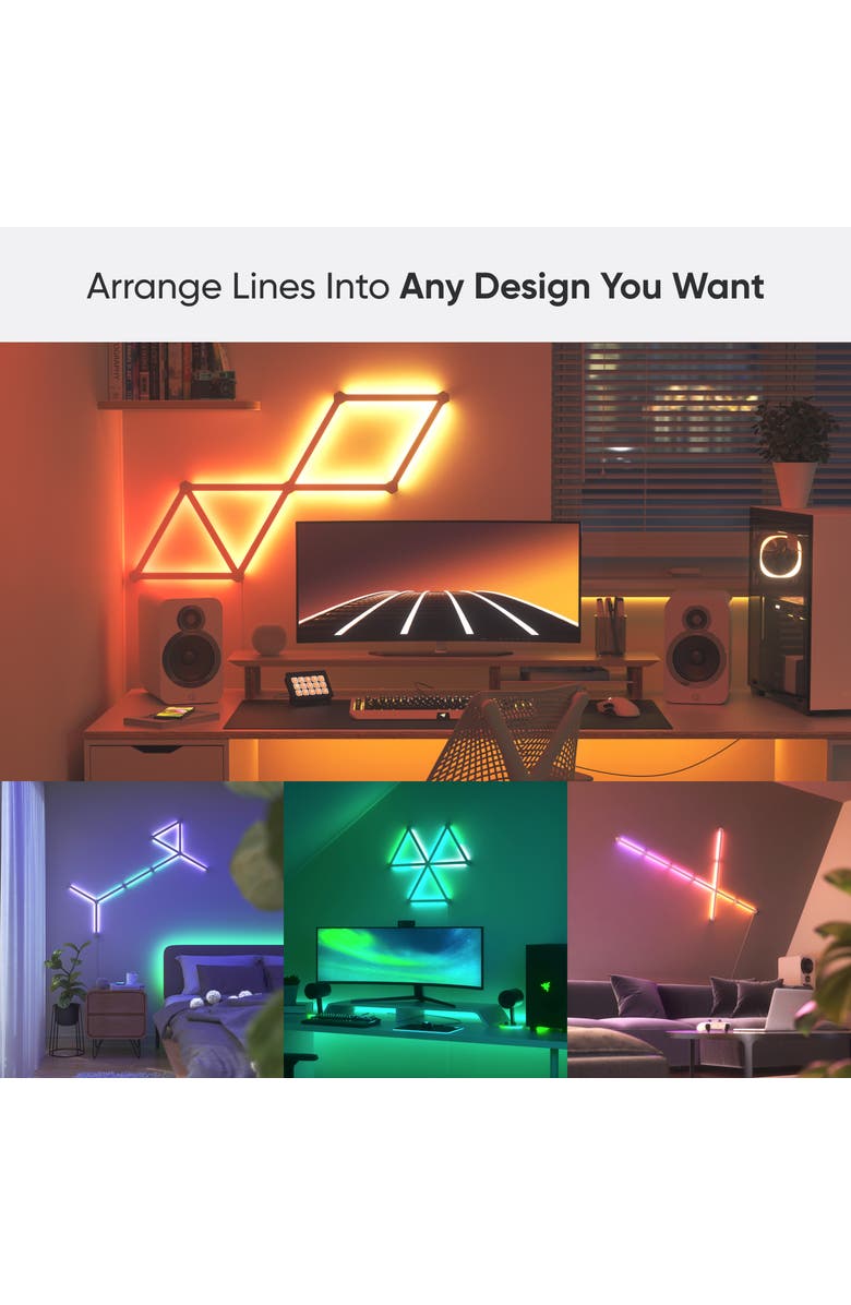 Nanoleaf Lines 60 Degrees Smarter Kit, Alternate, color, Multicolor