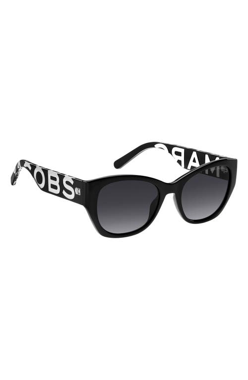 Marc Jacobs 807s Acetate Rectangle Sunglasses In Black/dark Grey