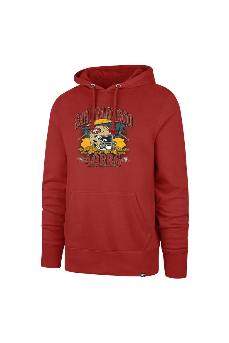 Men's '47 Scarlet San Francisco 49ers Regional Headline Hoodie, Alternate, color, Scarlet