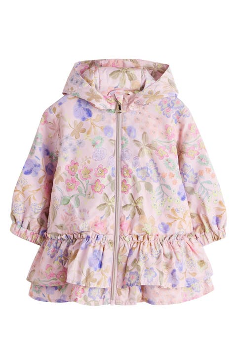 Kids' Floral Water Resistant Hooded Jacket (Toddler & Little Kid)
