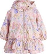 NEXT Kids' Floral Water Resistant Hooded Jacket