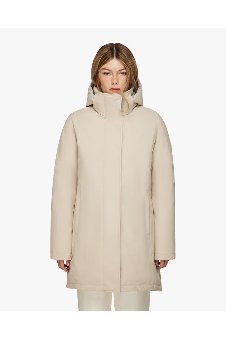 GENIA | Hooded Down Winter Jacket, Alternate, color, Oatmeal