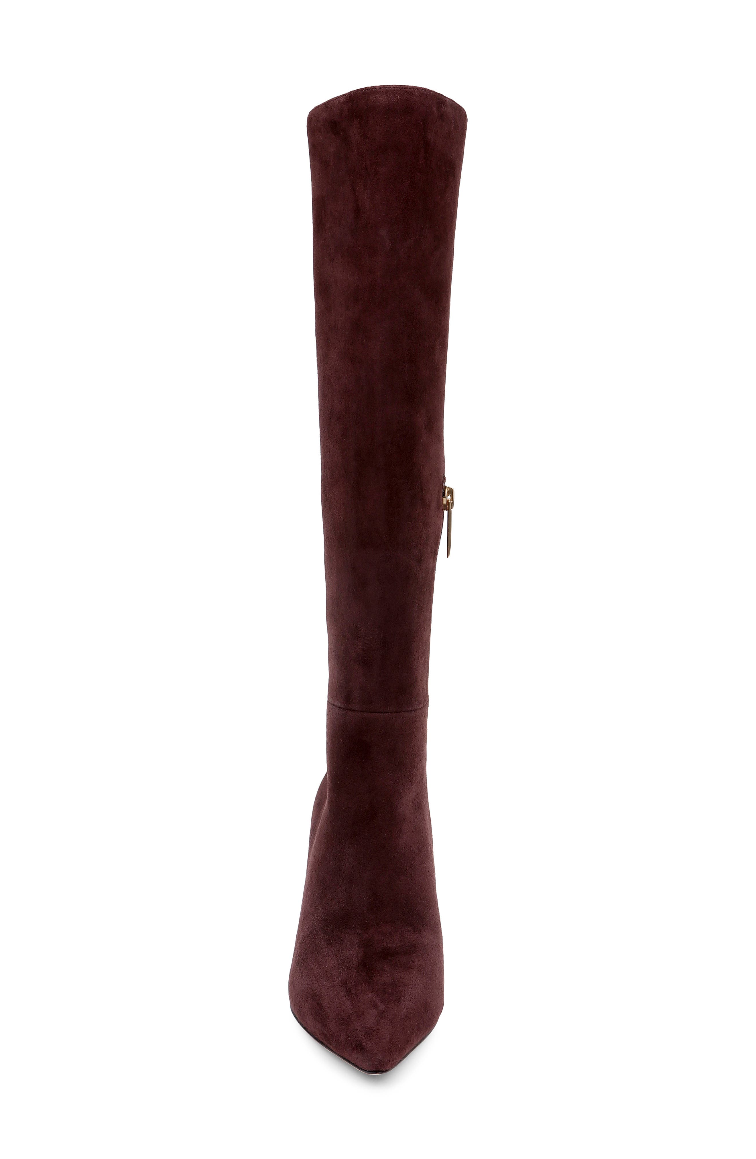 Herald Leather Knee High Boot, Alternate, color, MAHOGANY SUEDE