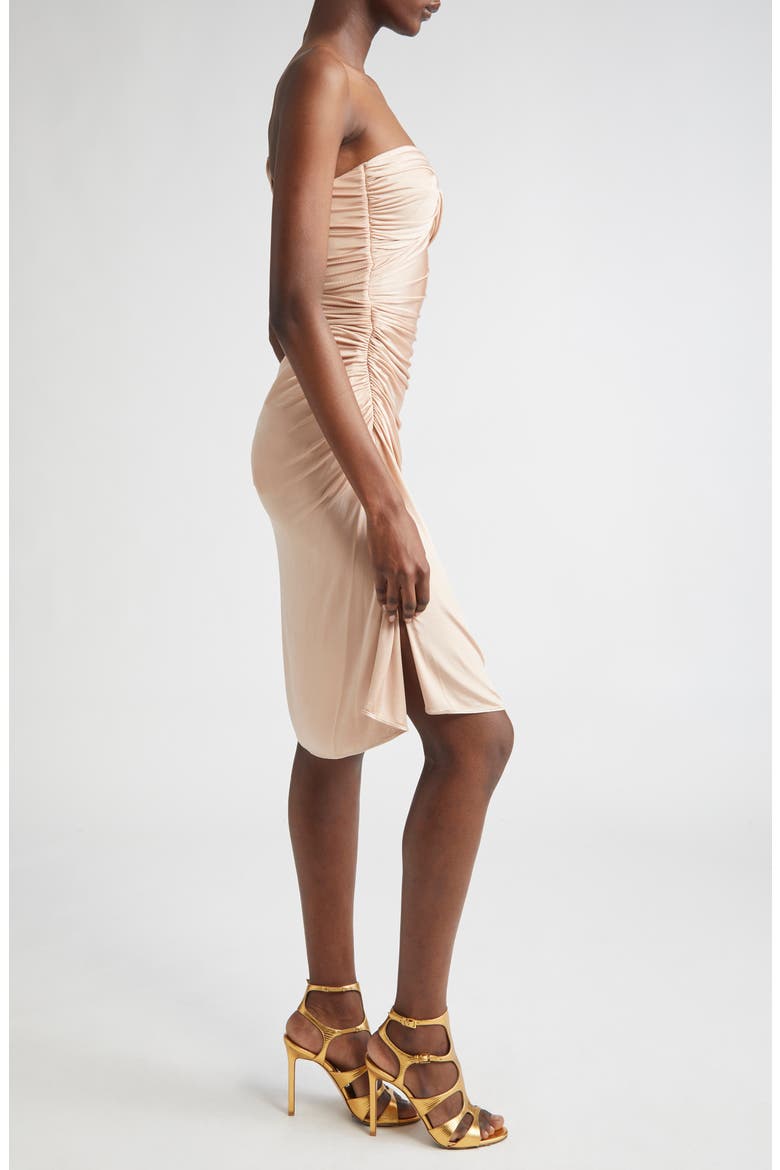 One-Shoulder Twist Front Jersey Minidress, Alternate, color, DEEP OYSTER