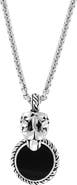 EFFY Men's Sterling Silver Onyx Pendant Necklace
