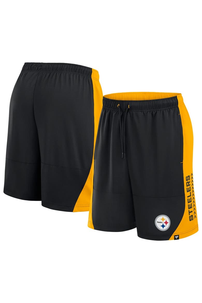 Men's Fanatics Black Pittsburgh Steelers No Defense Shorts, Main, color, Black