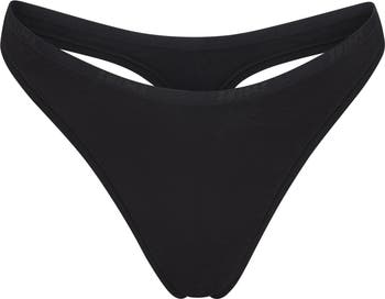 スーツ SS25 THONG ICON COTTON LOGO (0000F3786 001) SKIMS Stretch Cotton Logo Dipped Thong | Nordstrom