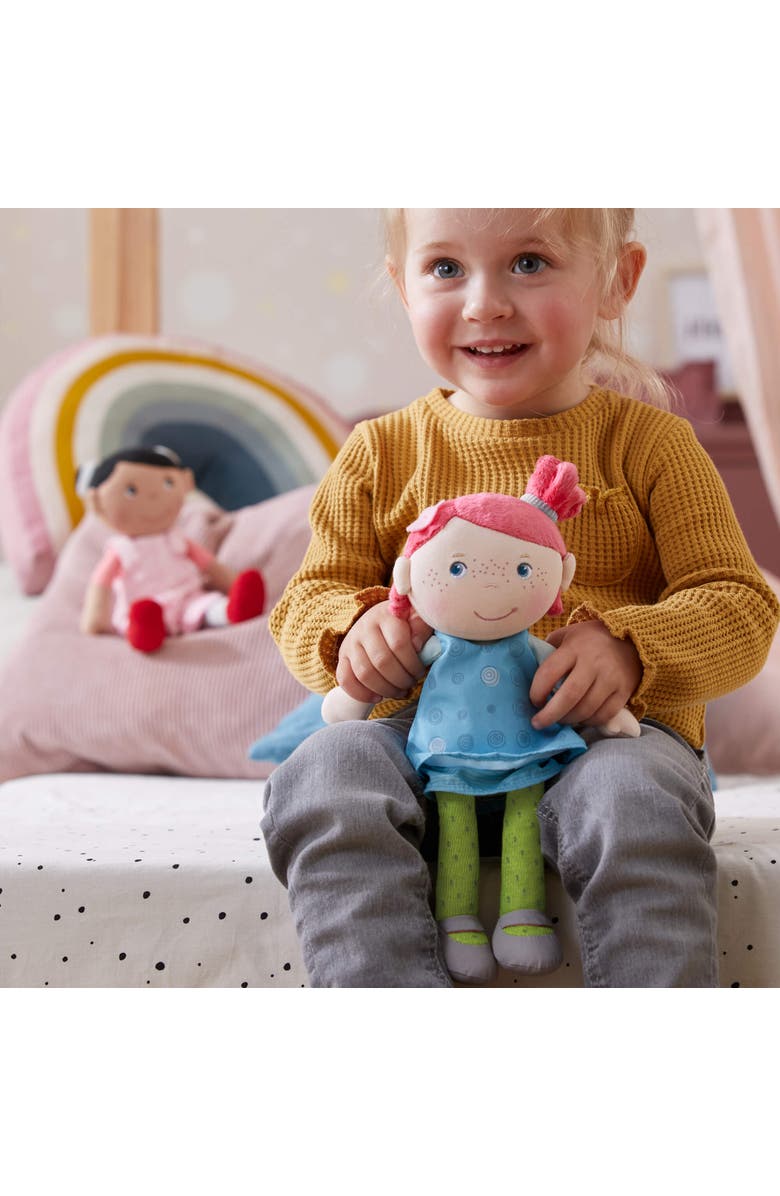 HABA Snug Up Philine - 10" Soft Doll with Embroidered Face Machine Washable - Perfect First Doll and Stuffed Cuddle Companion for 18 Months and Up, Alternate, color, Multi