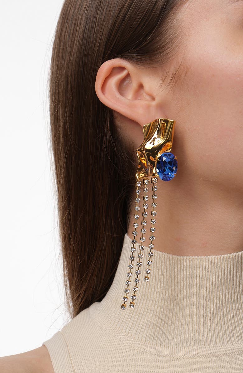 Sterling King Kiki Crystal Drop Earrings, Alternate, color, 