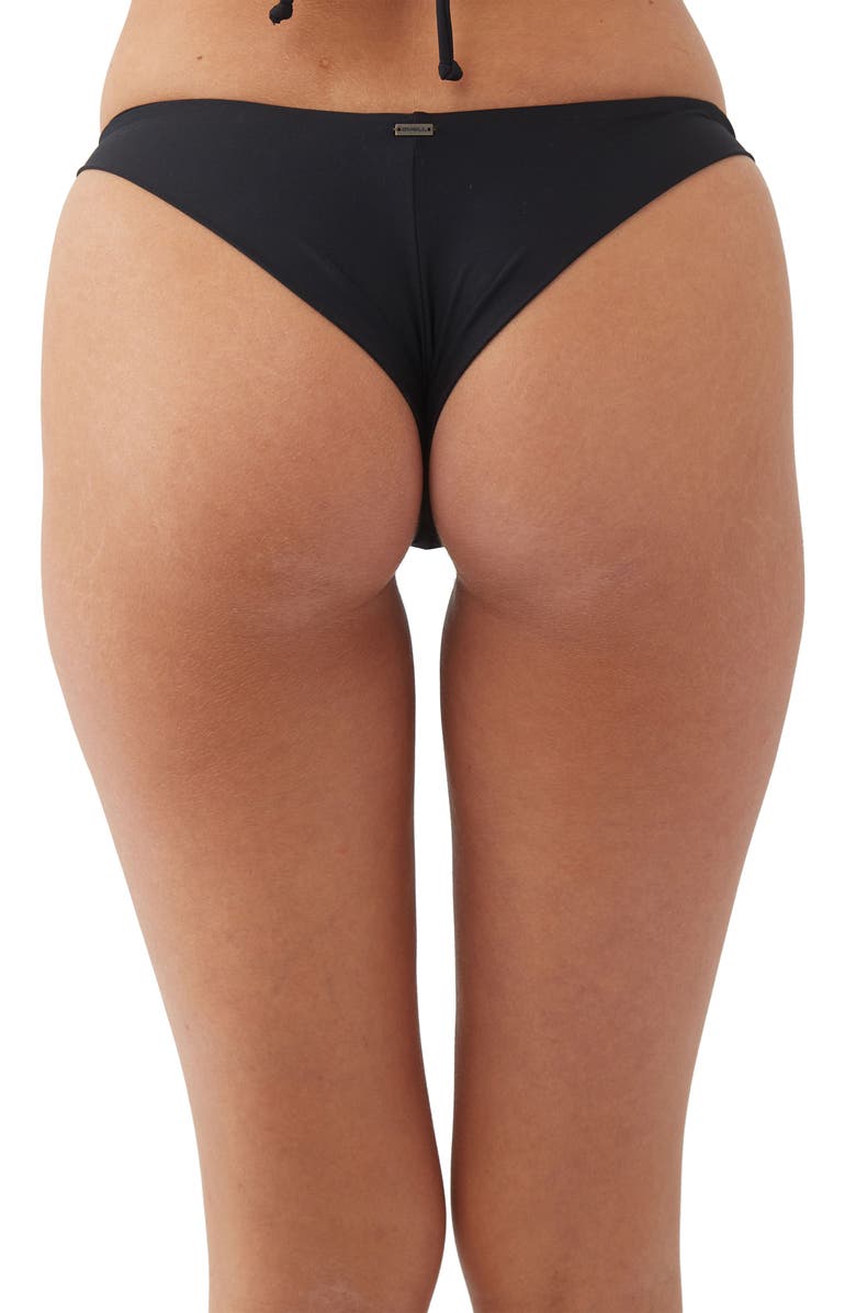 O'Neill Hermosa Saltwater Solids Bikini Bottoms, Alternate, color, Black