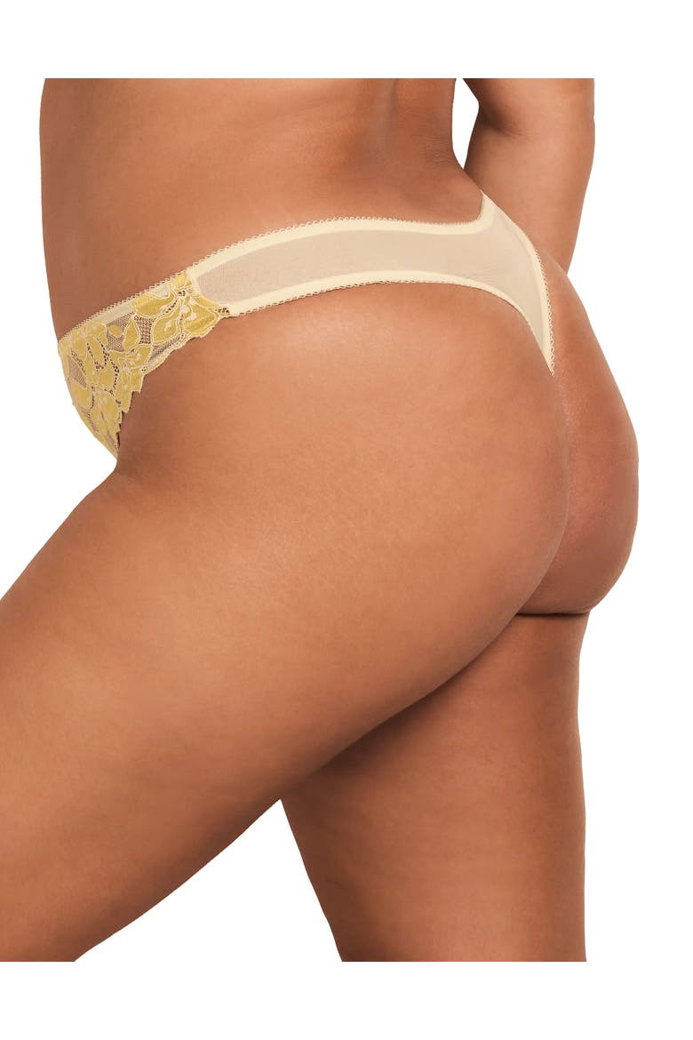 Mellody Thong Panties, Alternate, color, Light yellow