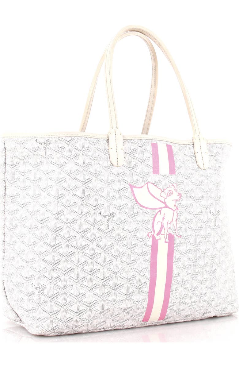 Pre-Owned Goyard Saint Louis Tote Printed Coated Canvas PM, Alternate, color, White
