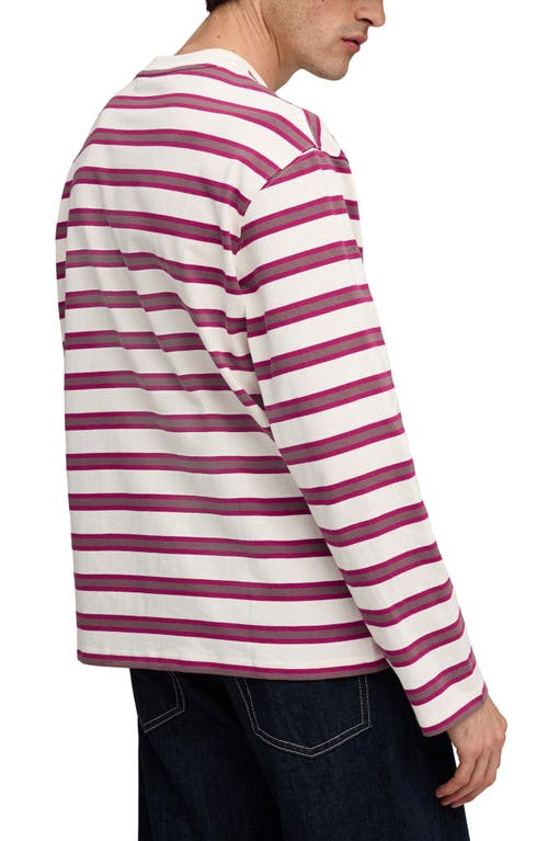 Puma Machts Mit Qualitat Stripe Long Sleeve Cotton T-shirt In White