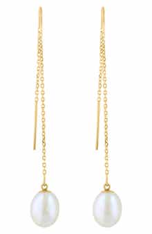 EFFY Freshwater Pearl Threader Drop Earrings