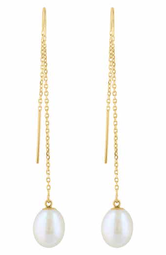 Freshwater Pearl Threader Drop Earrings