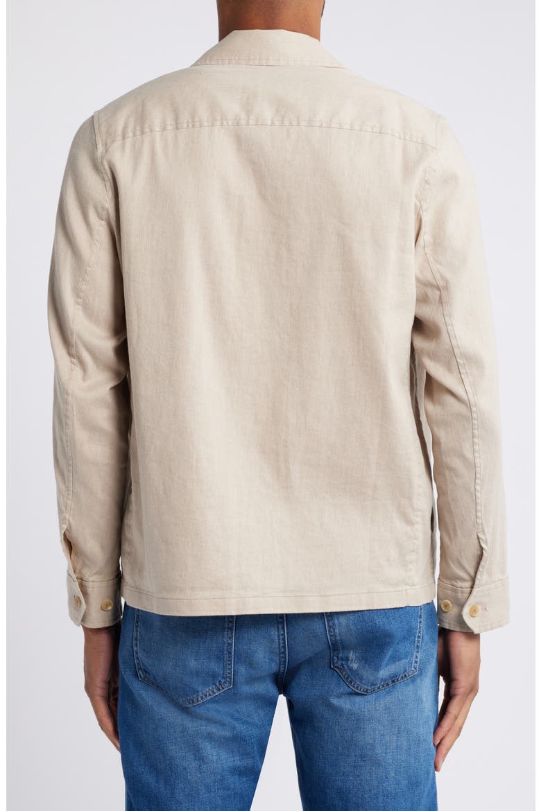 Movement Flex Linen & Cotton Button-Up Shirt Jacket, Alternate, color, NATURAL
