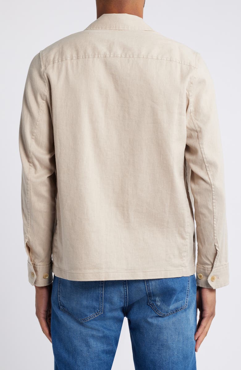 Faherty Movement Flex Linen & Cotton Button-Up Shirt Jacket, Alternate, color,