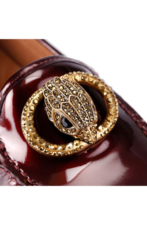 Kurt Geiger London Chelsea Croc Embossed Loafer In Red