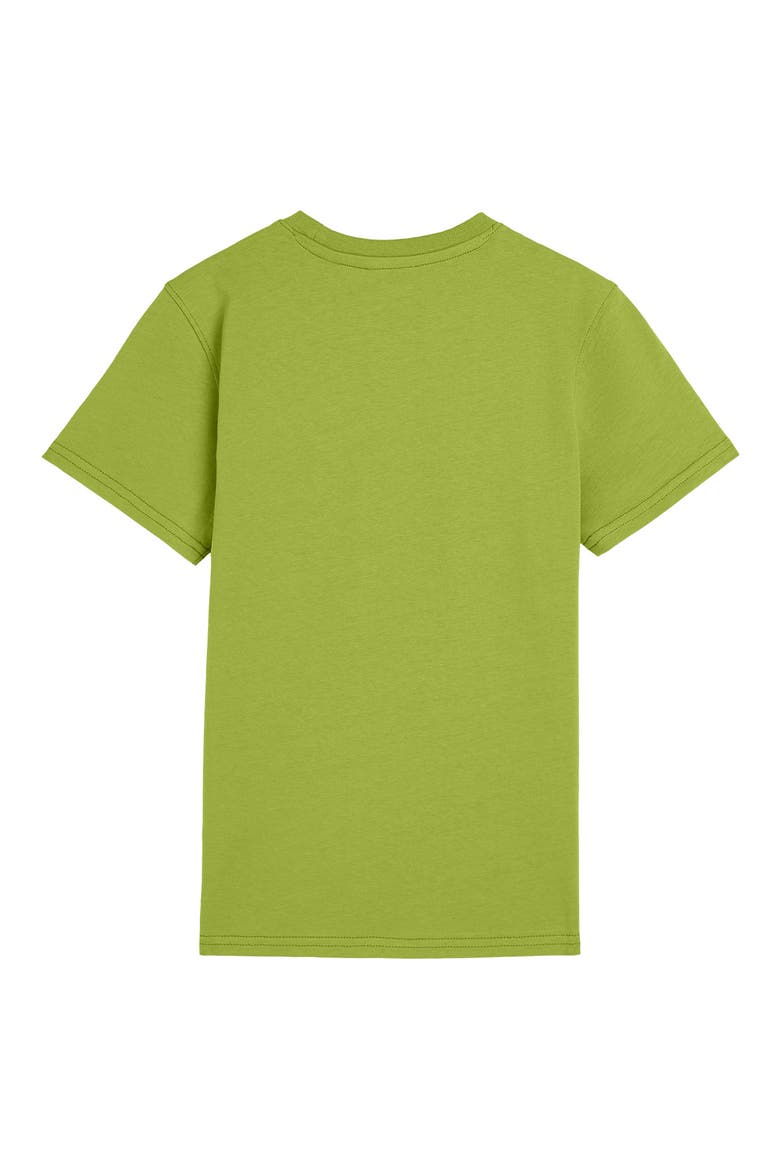 Kids' Logo Embroidered Organic Cotton T-Shirt, Alternate, color, SPINACH GREEN
