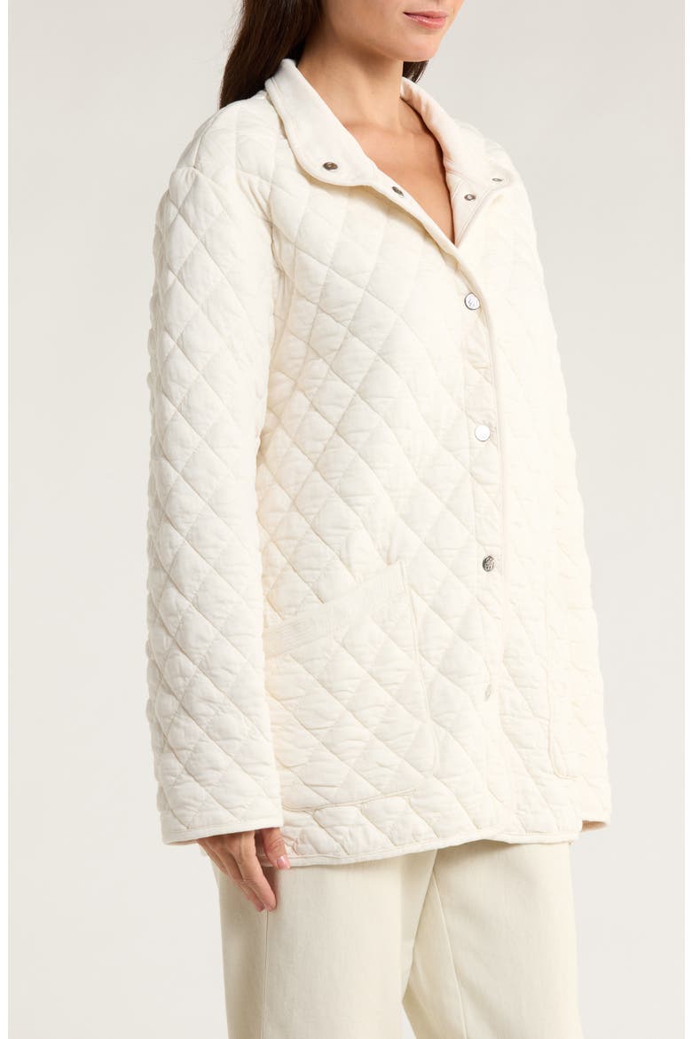 Puff Jacquard Barn Jacket, Alternate, color, COCONUT