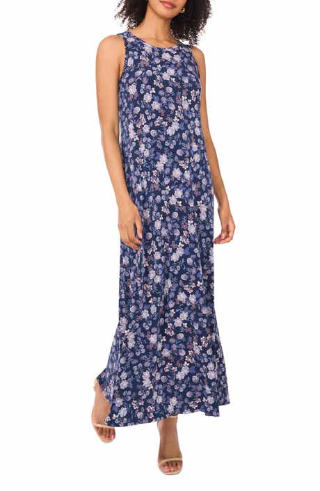 Vince Camuto Floral Print Sleeveless Maxi Dress