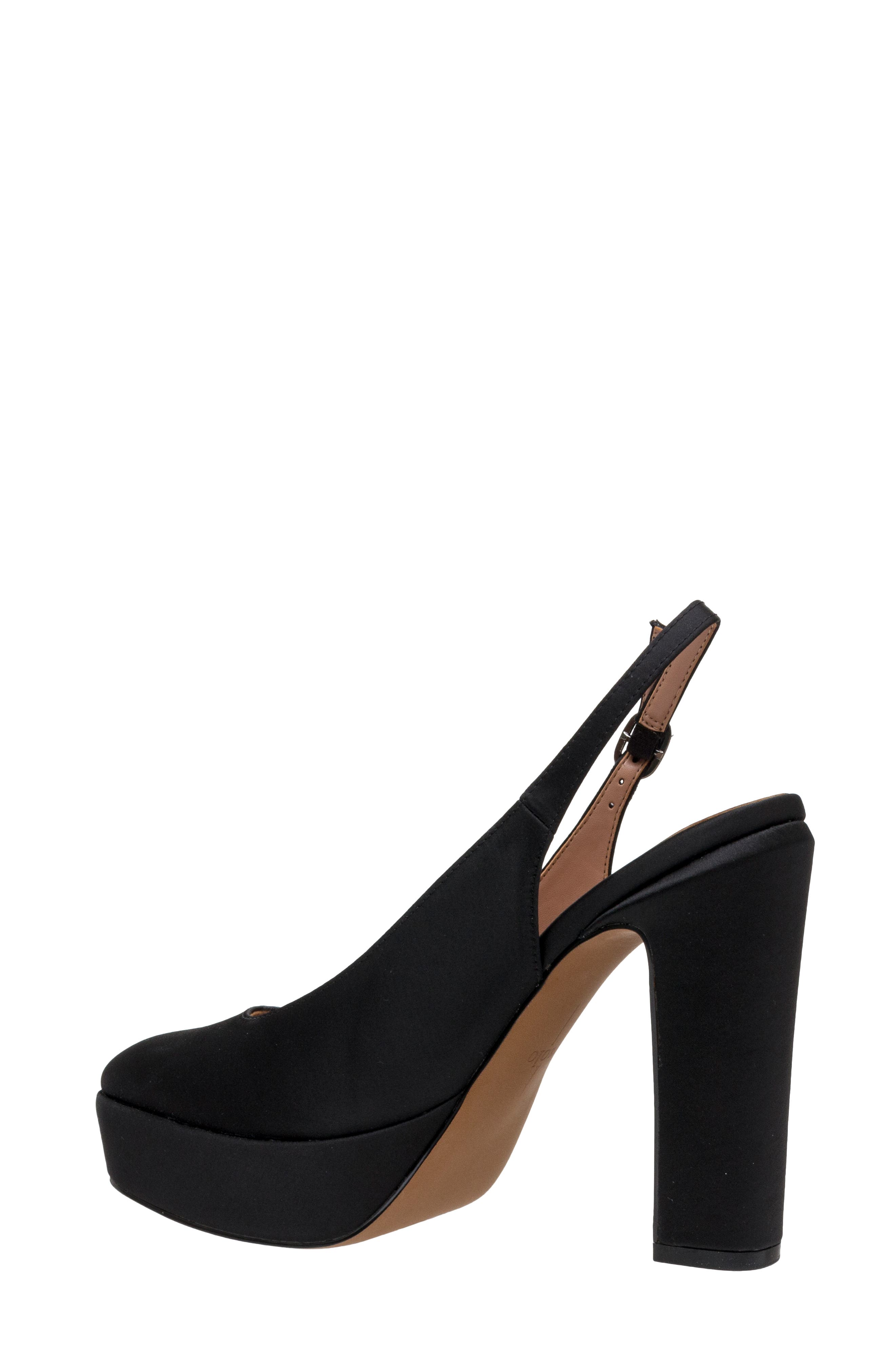 Linea Paolo Ivie Slingback Platform Pump, Alternate, color, Black Satin