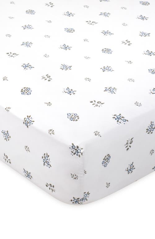Domani Home Hazy Taupe Cotton Crib Sheet In Feuile Bluer