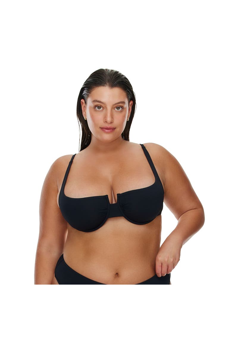 Midnight Underwire Bikini Top, Alternate, color, Black