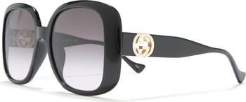 57mm Oversized Square Sunglasses