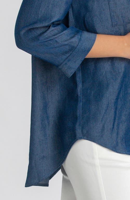 Pietro Brunelli Maternity Chambray Button-up Maternity Shirt In Blue