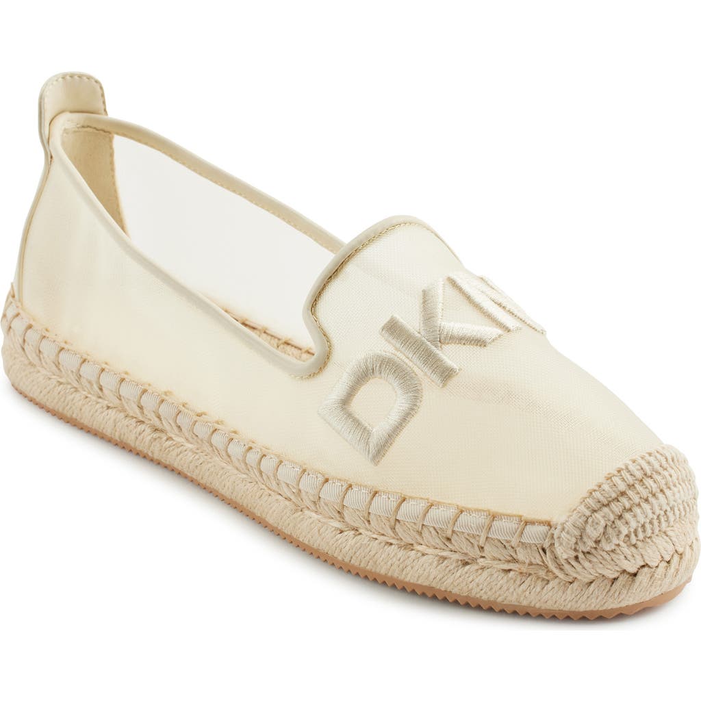 Dkny Mallandra Logo Espadrille In Bone