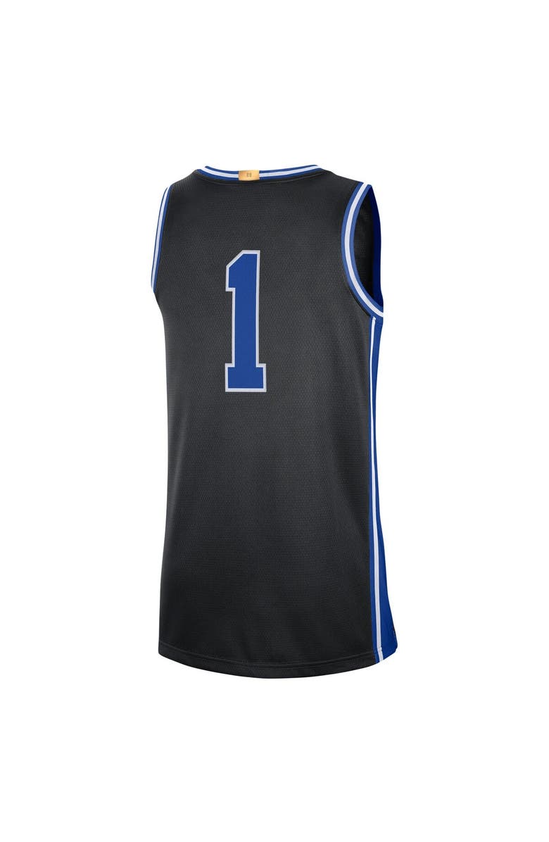 Nike Men's Nike #1 Black Duke Blue Devils Limited Authentic Jersey, Alternate, color,