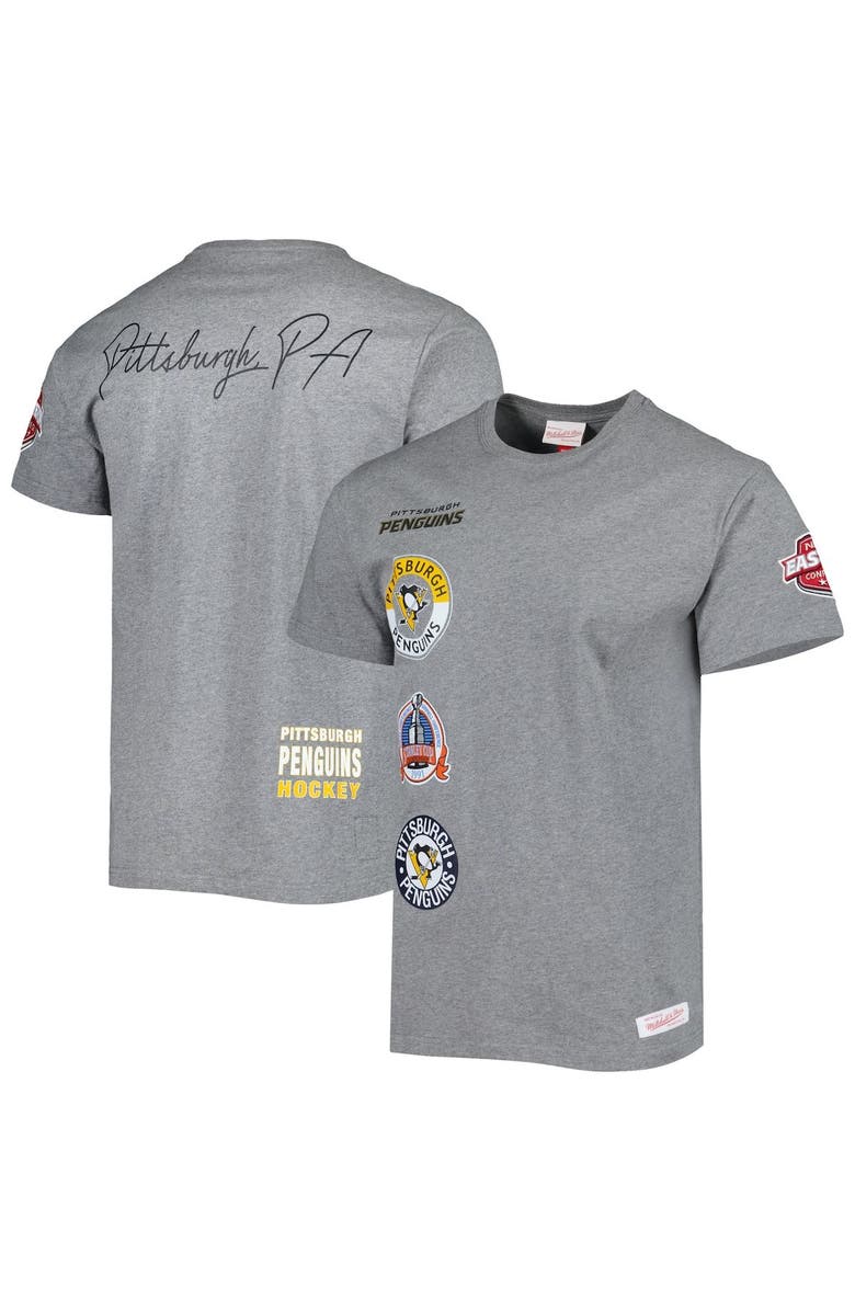 Mitchell & Ness Men's Mitchell & Ness Heather Gray Pittsburgh Penguins City Collection T-Shirt, Main, color, Heather Gray